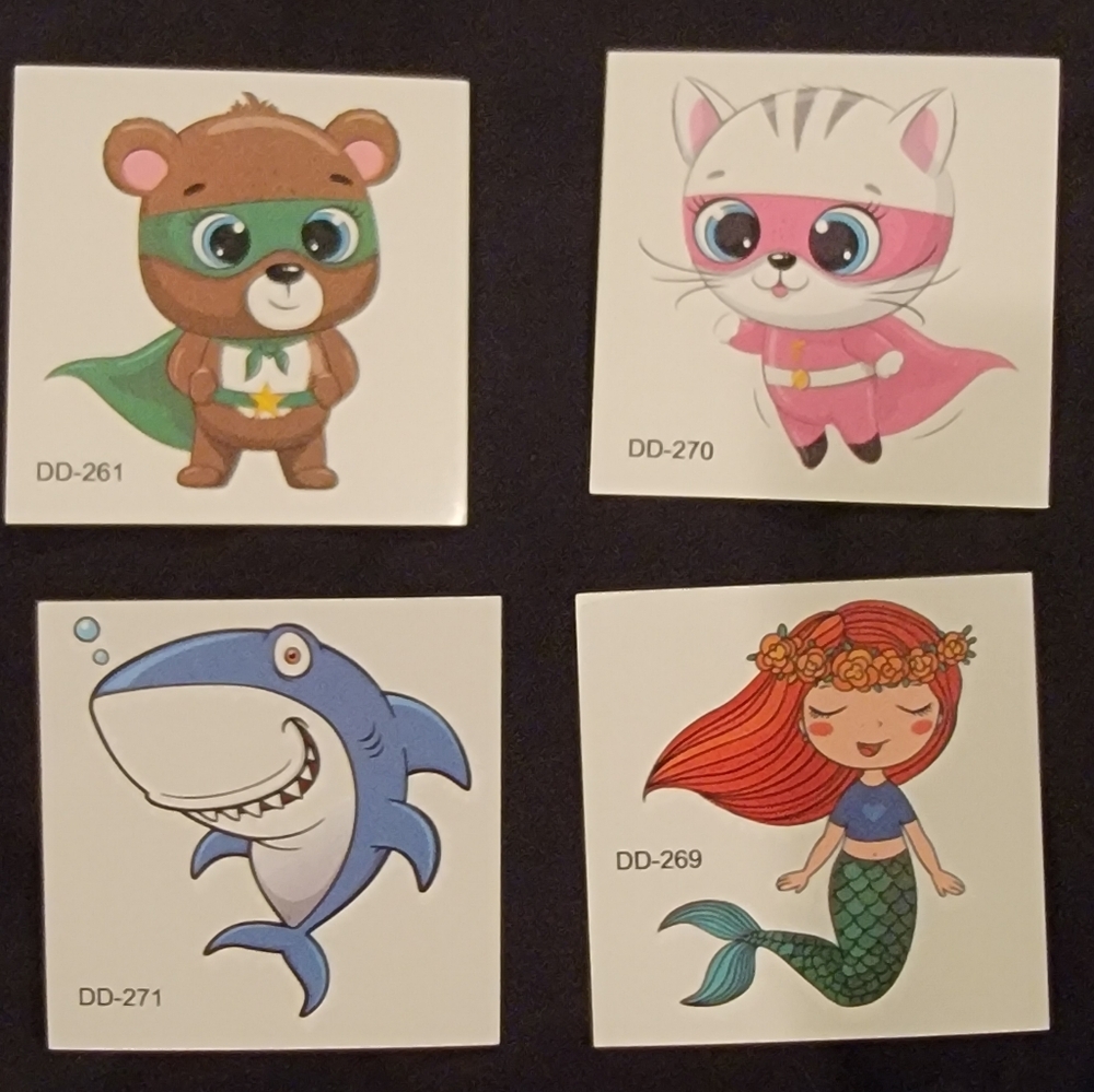 Colorful Temporary Tattoo Set - Picture 2 of 8